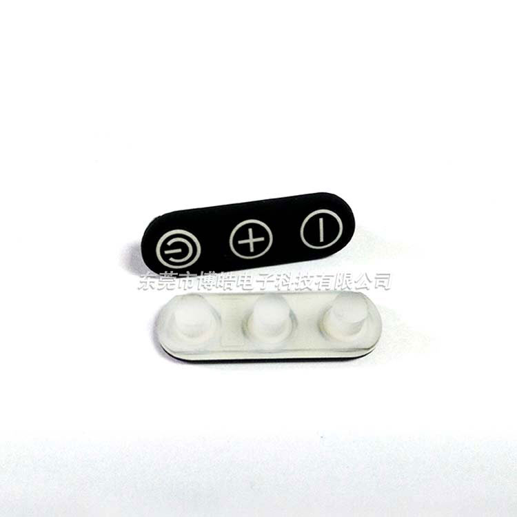 東莞市博皓電子廠家定制鐳雕工藝電子產品M5硅膠按鍵