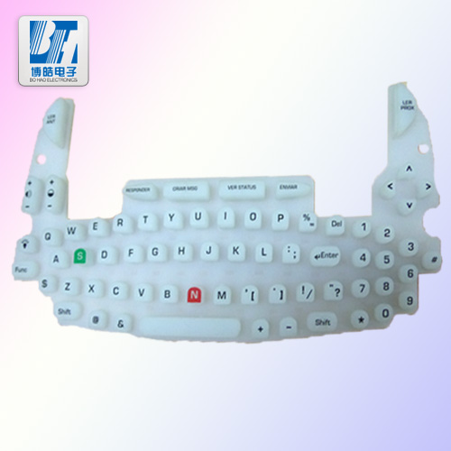 博皓工業電腦控制面板用的防水噴涂PU硅膠按鍵