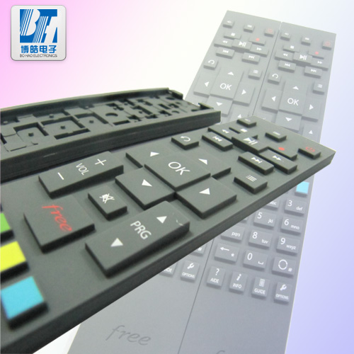 電視機硅膠遙控器按鍵采用噴涂絲印工藝